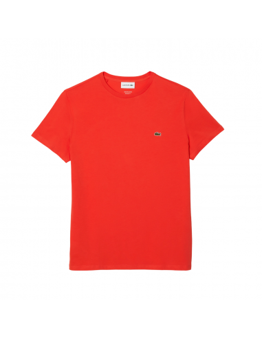 Men's Lacoste Crew Neck Pima Cotton Jersey T-shirt Orange