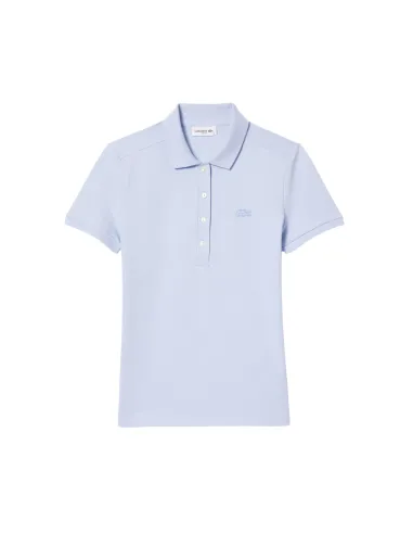 Women's Lacoste Stretch Slim Fit Polo Shirt Light Blue-J2G