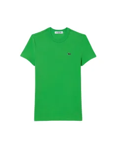T-shirt Lacoste Slim Fit en Jersey Stretch Extensible Femme Vert