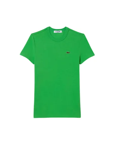 T-shirt Lacoste Slim Fit en Jersey Stretch Extensible Femme Vert